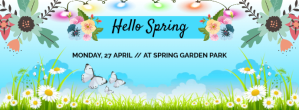 蓝色 Spring Event Facebook Cover Photo Template