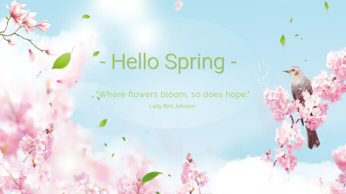 Hello Spring Template | PosterMyWall