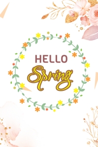 hello spring Template | PosterMyWall