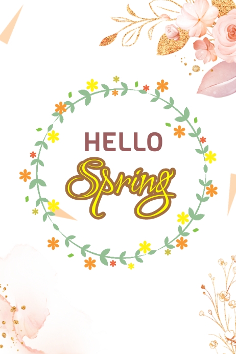 Hello Spring Template | PosterMyWall