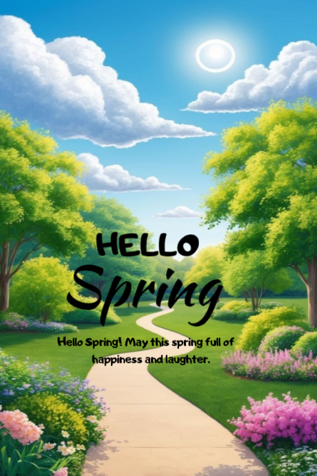 Hello spring Template | PosterMyWall