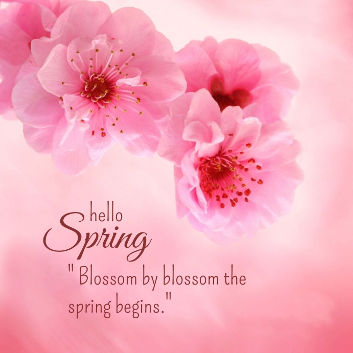 hello spring Template | PosterMyWall