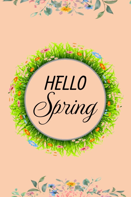 Hello Spring Template | PosterMyWall