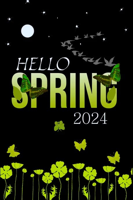 hello spring Template | PosterMyWall