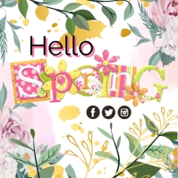 Hello Spring Instagram Post Template | PosterMyWall