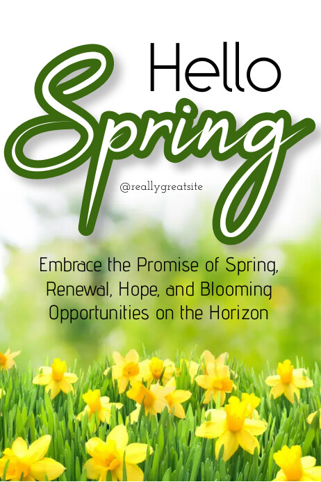 Hello Spring Template | PosterMyWall