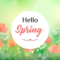 Hello spring Template | PosterMyWall
