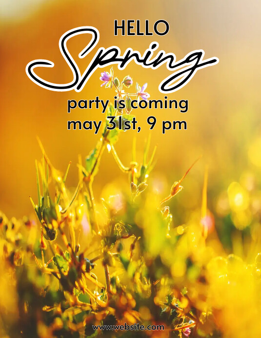 hello spring Template | PosterMyWall