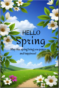 Hello spring Template | PosterMyWall
