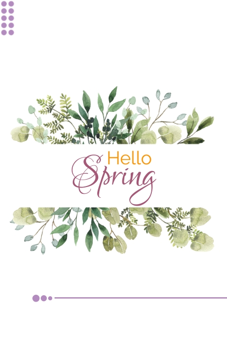 Hello Spring Template | PosterMyWall