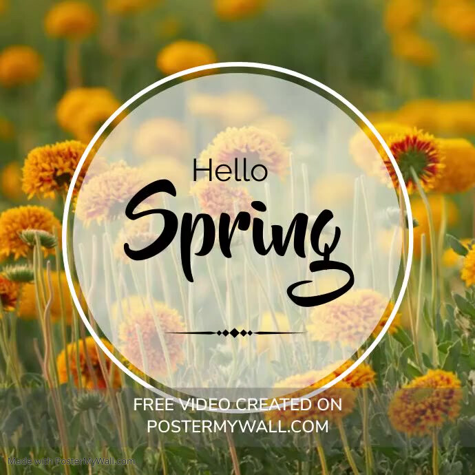 HELLO SPRING Template | PosterMyWall