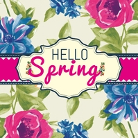 Hello Spring Tree Template Hello Spring Template | PosterMyWall