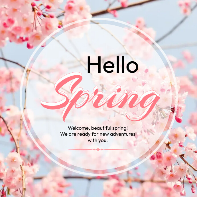 Hello spring Template | PosterMyWall