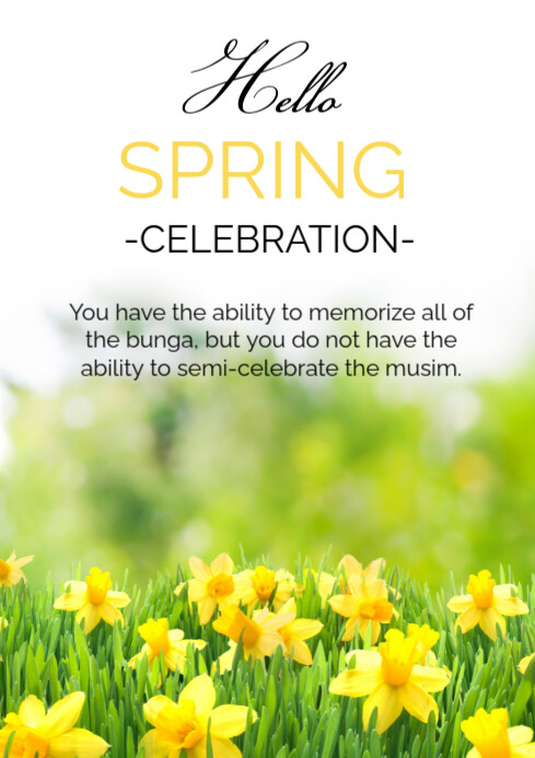 Hello spring Template | PosterMyWall