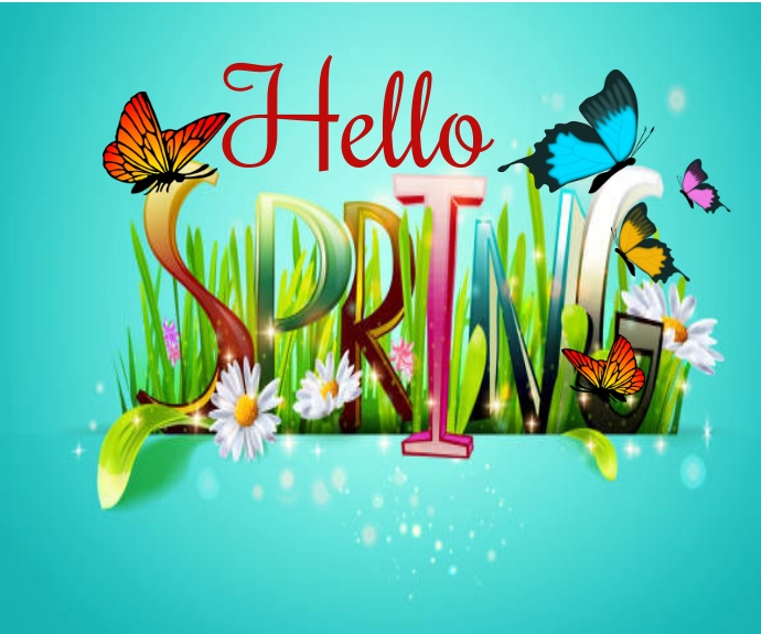 Hello spring Template | PosterMyWall