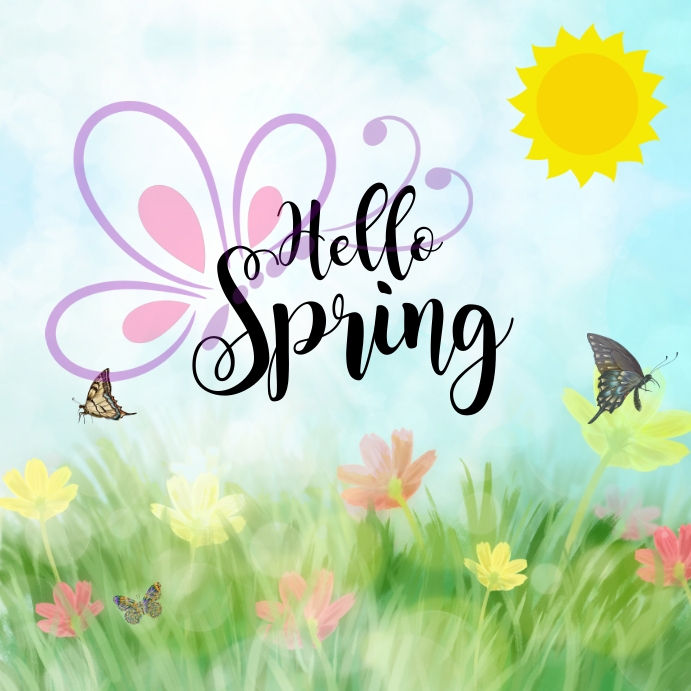 Plantilla de Hola Primavera | PosterMyWall