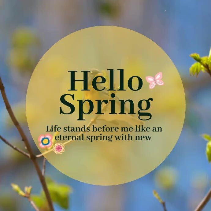 Hello Spring Template | PosterMyWall