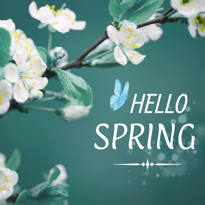 Hello spring Template | PosterMyWall