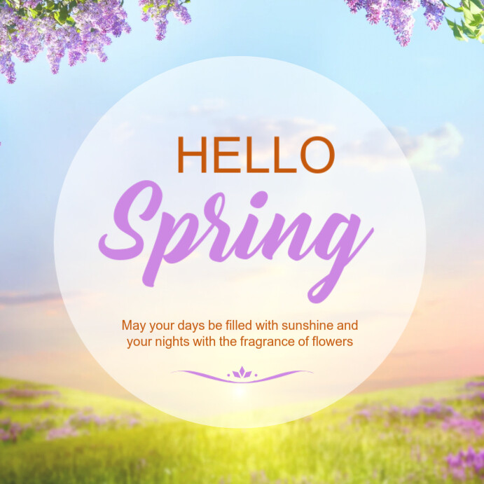 Hello spring Template | PosterMyWall