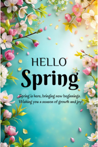 Hello spring Template | PosterMyWall