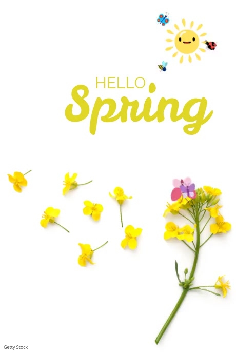 hello spring Template | PosterMyWall
