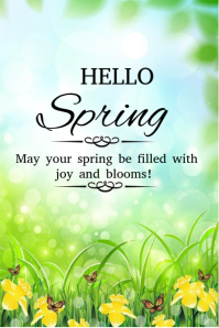 Hello spring Template | PosterMyWall