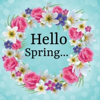 Hello spring Template | PosterMyWall
