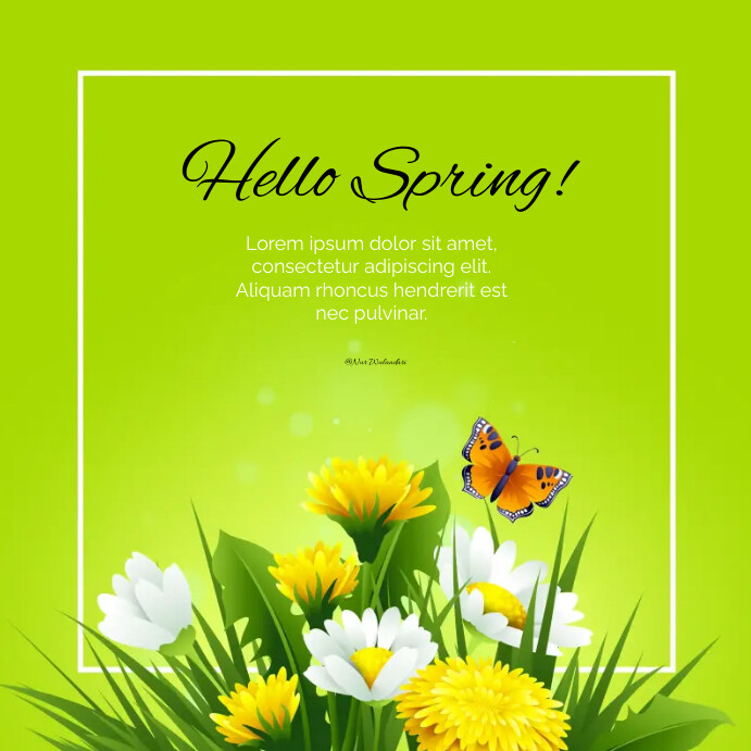 Copy of hello spring | PosterMyWall