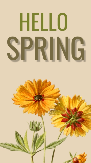 Hello Spring Template | PosterMyWall