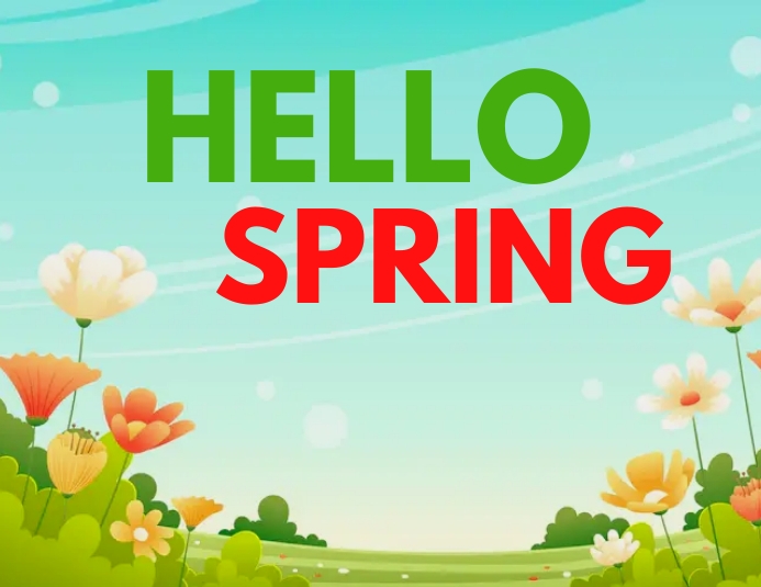 Hello Spring Løbeseddel (US Letter) template