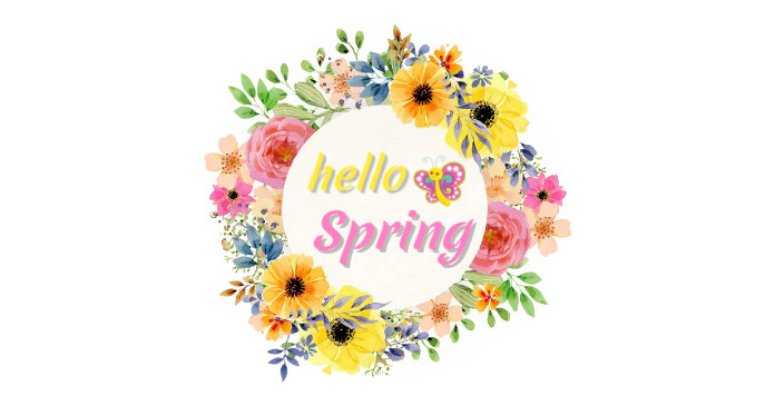 Welcome Spring For Facebook Hello Spring Facebook Template | PosterMyWall