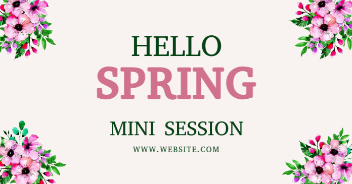 Welcome Spring For Facebook Hello Spring Facebook Template | PosterMyWall