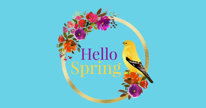 Spring Interactive Facebook Posts Hello Spring Facebook Template | PosterMyWall