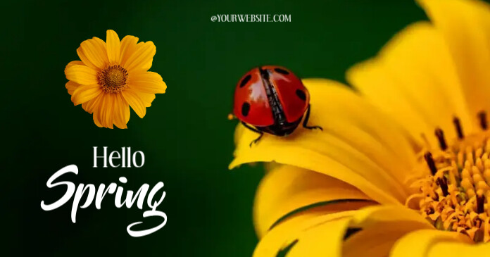 Spring Interactive Facebook Posts Hello Spring Facebook Template | PosterMyWall