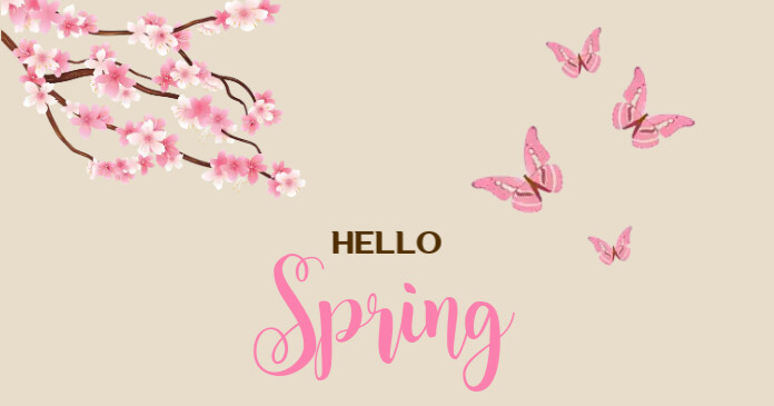 Click Spring Design Facebook Hello Spring Facebook Template | PosterMyWall