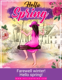 Hello Spring Shelly Roter Hello Spring Template | PosterMyWall