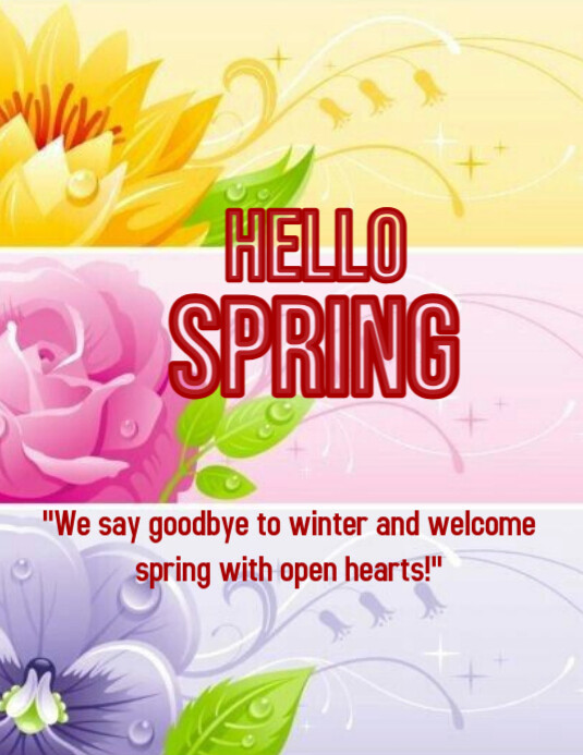Plantilla de Hello Spring Flyer Template 2025 | PosterMyWall
