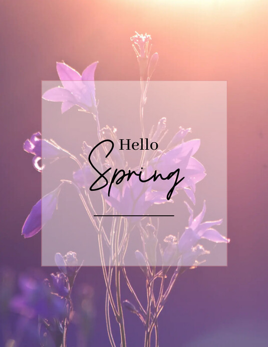 Hello Spring Flyer Template | PosterMyWall