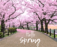 hello spring flyer template Umugqa Ophakathi