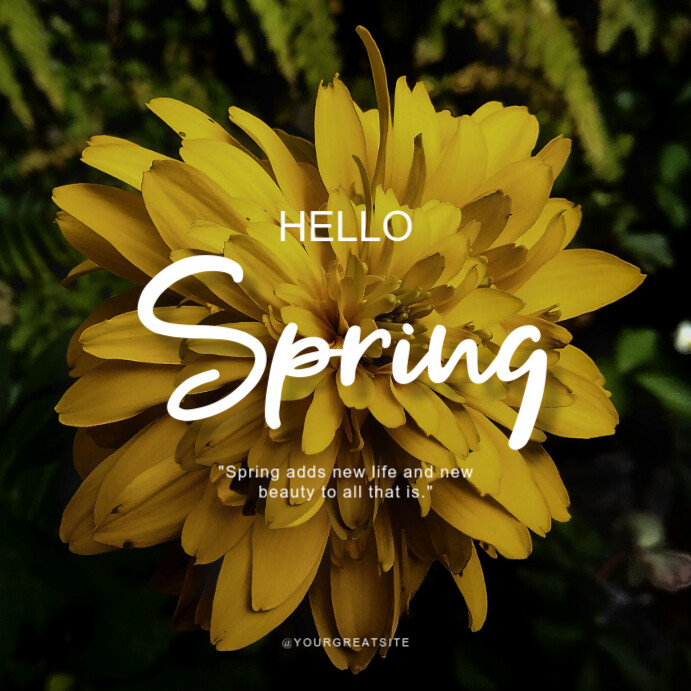 Hello Spring IG Post Template | PosterMyWall