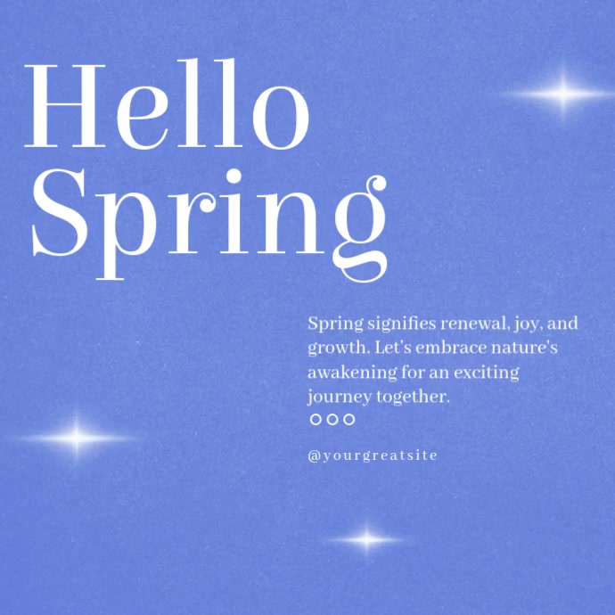 Hello Spring IG Post Template | PosterMyWall