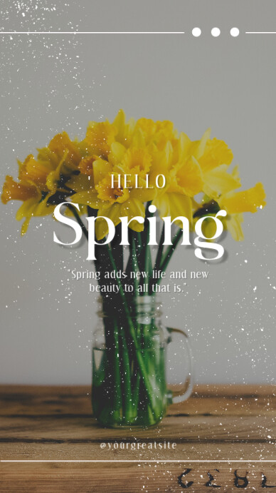 Hello Spring Story Map Hello Spring IG Story Template | PosterMyWall