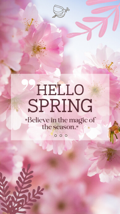 Hello Spring IG Story Template | PosterMyWall