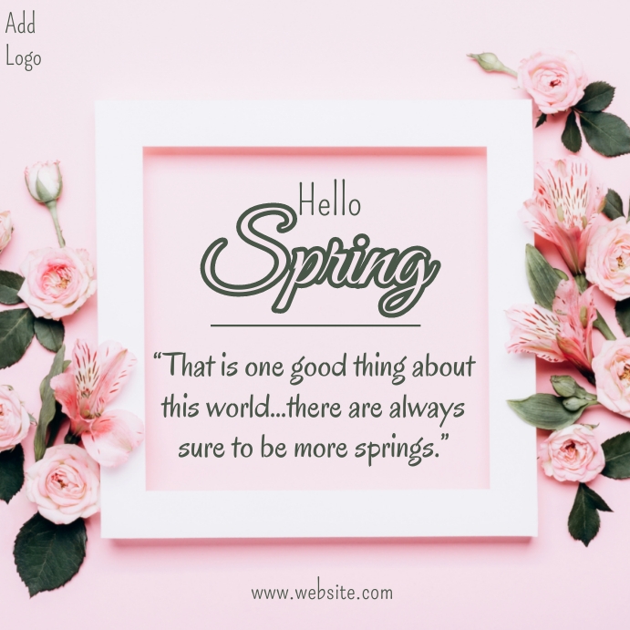 Copy of hello spring instagram post, welcome spring | PosterMyWall
