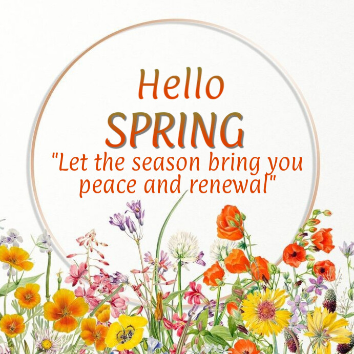 Hello spring Instagram post 2025 Template | PosterMyWall