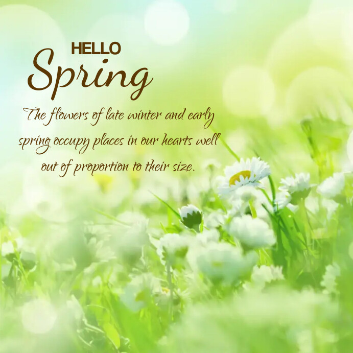 Plantilla de Hello Spring Instagram Post | PosterMyWall