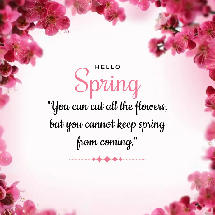 Hello Spring Instagram Post Template | PosterMyWall