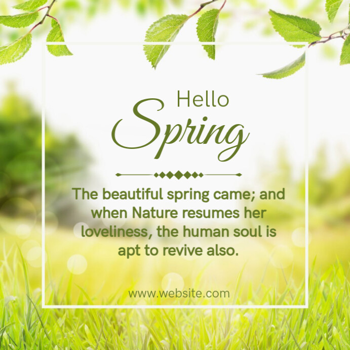 Modèle Hello Spring Instagram Post | PosterMyWall