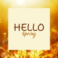 Hello Spring Instagram Post Template | PosterMyWall