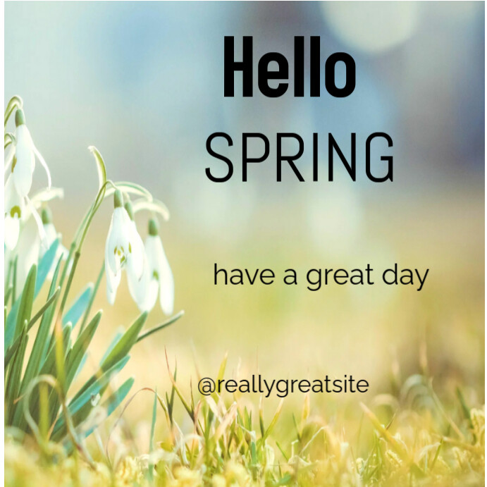 Copy of Hello spring Instagram post | PosterMyWall